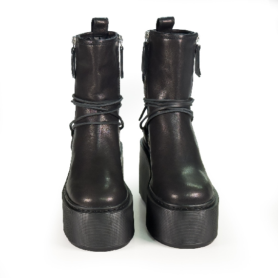 F20 Zeppa Stripy_ Stivaletto Wedge nero