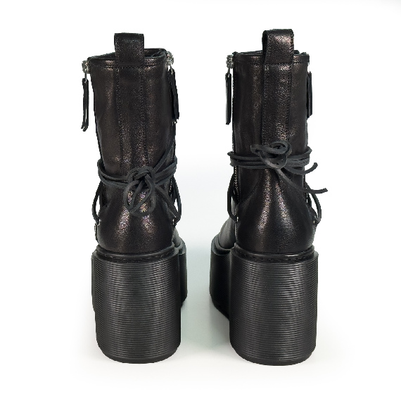 F20 Zeppa Stripy_ Stivaletto Wedge nero