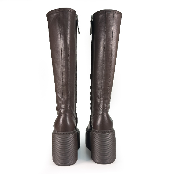 F20 Zeppa Stripy_ Leather boots dark brown
