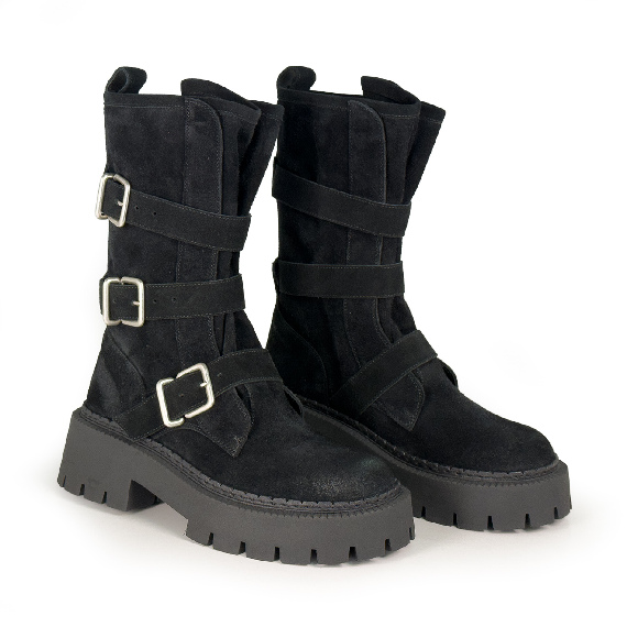 H04 Bob_Biker Buckle suede black Vic Matie