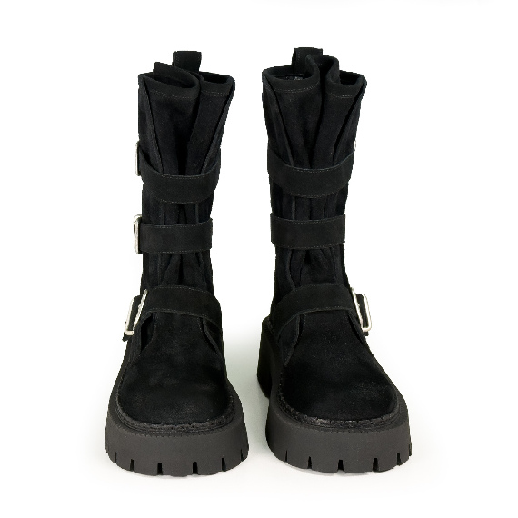 H04 Bob_Biker Buckle suede black Vic Matie