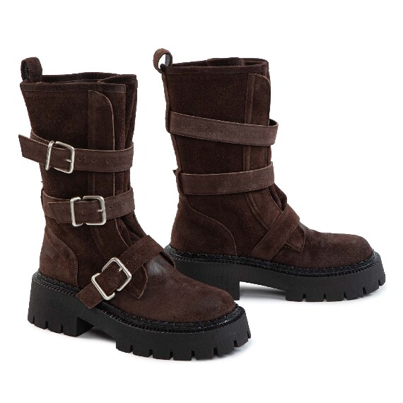 H04 Bob_Biker buckle in crosta testa di moro Vic Matie