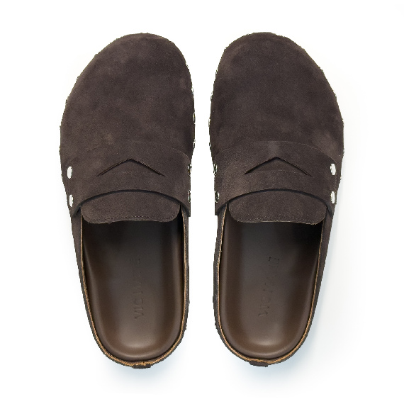 L06_Boho_Suede Sabot dark brown