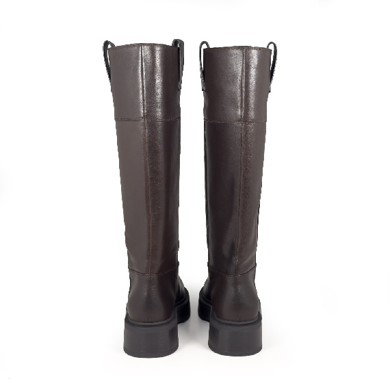 L08_London_Calf leather tube boots dark brown Vic Matie