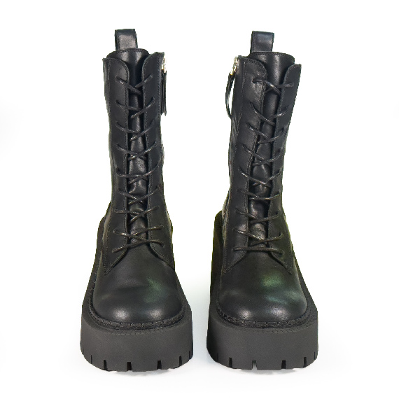 L10_Bobby_Calf leather Combat Boot black Vic Matie