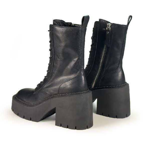 L10_Bobby_Calf leather Combat Boot black Vic Matie