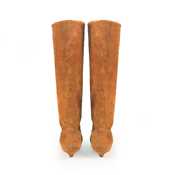 K20_Kitty_SSelene Tube Boot in camoscio tabacco Vic Matie