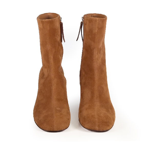 L42_Edge_Elegant suede Ankle Boot tobacco