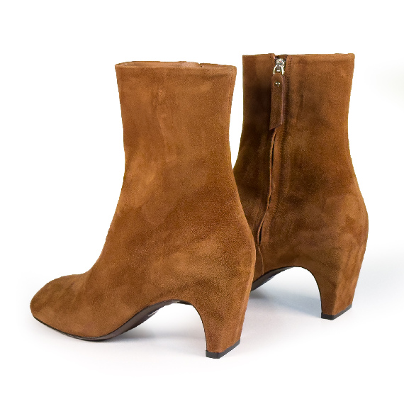 L42_Edge_Elegant suede Ankle Boot tobacco