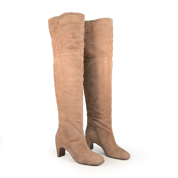 L42_Edge__Overknee Boot tortora Vic Matie