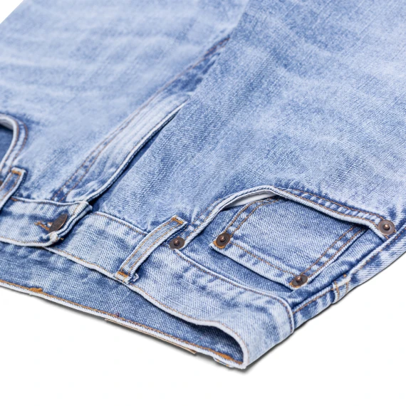 Wyatt Brookline Light Denim Jeans with Vintage Stone Bleach Marble Wash Wyatt