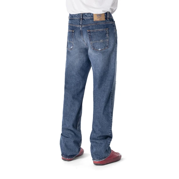Wyatt Georgia Men's Dirty Vintage Medium Jeans with Rips Wyatt