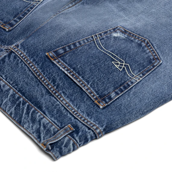 Wyatt Georgia Men's Dirty Vintage Medium Jeans with Rips Wyatt