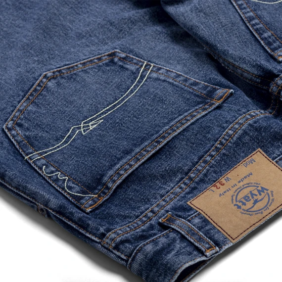 Wyatt Oregon Men's Baggy Jeans Vintage Normal Stone Wash – 32 Inch Length Wyatt