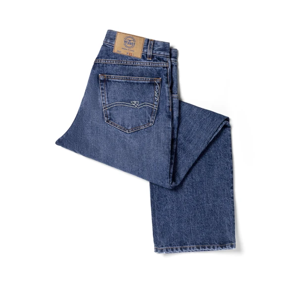 Wyatt Oregon Men's Baggy Jeans Vintage Normal Stone Wash – 34 Inch Length Wyatt