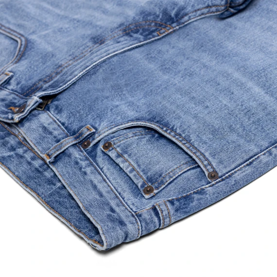 Wyatt Orleans Men's Vintage Stone Bleach Jeans – 34 Inch Length Wyatt