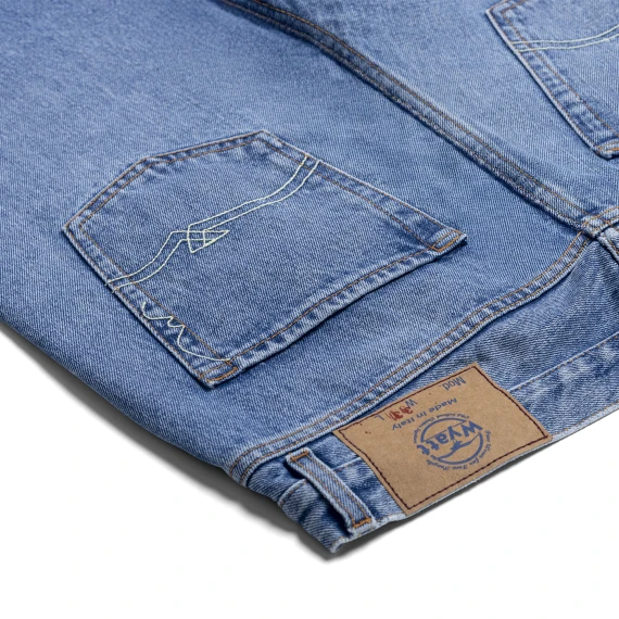 Wyatt Orleans Men's Vintage Stone Bleach Jeans – 36 Inch Length Wyatt