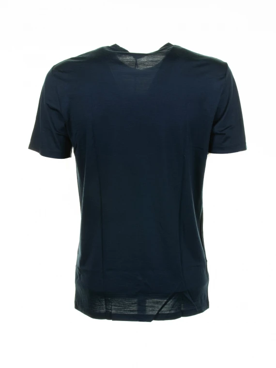 Blue merino wool t-shirt