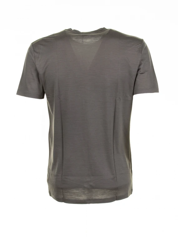 T-shirt fango in lana merino