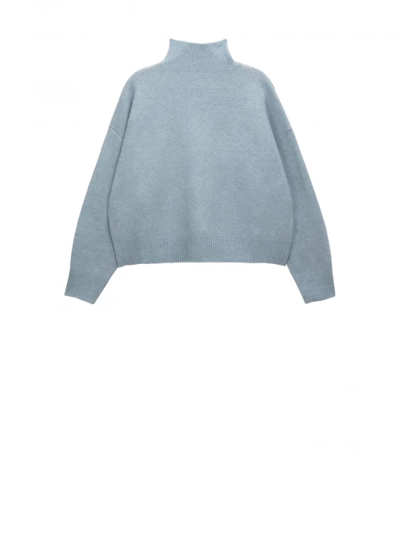 Light blue turtleneck sweater