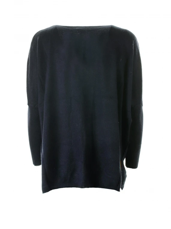 Navy sweater with V-neck