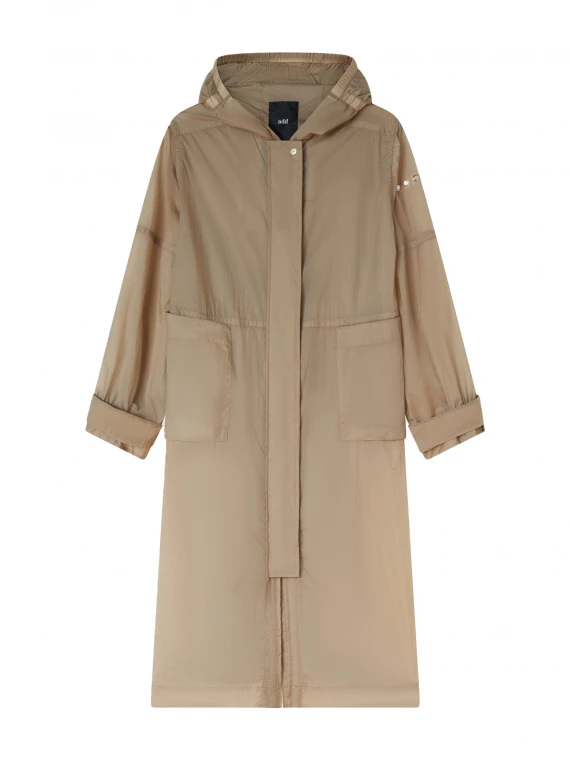 Parka lungo beige con cappuccio - Taglia 42 - Add