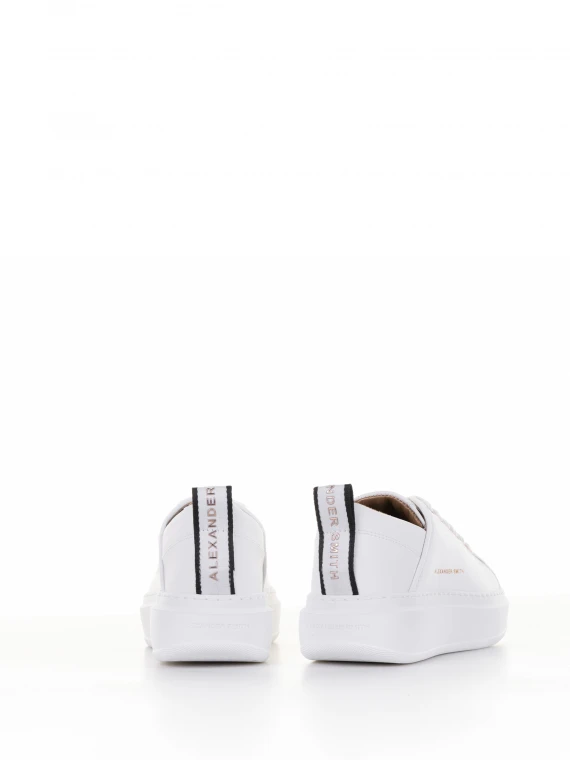 White Wembley leather sneaker
