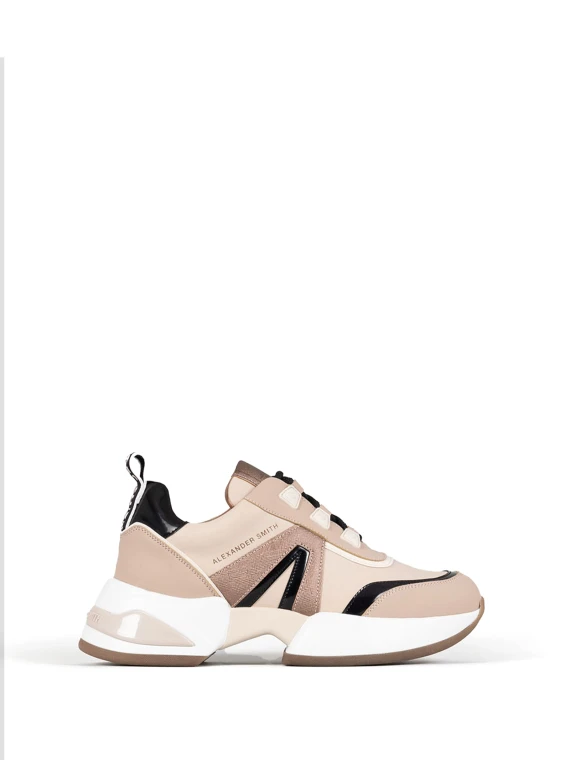 Sneaker Marble beige con lacci