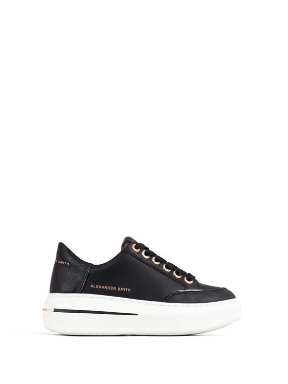 Sneaker Lancaster in pelle nero