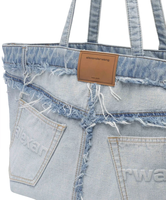 Borsa tote in denim azzurro chiaro Alexander Wang