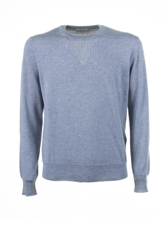 Light blue crew-neck sweater