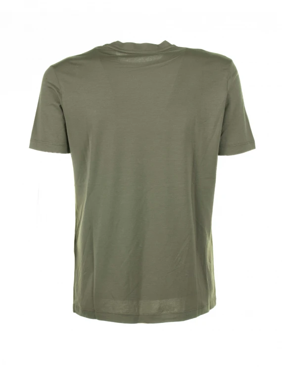 Military green cotton T-shirt