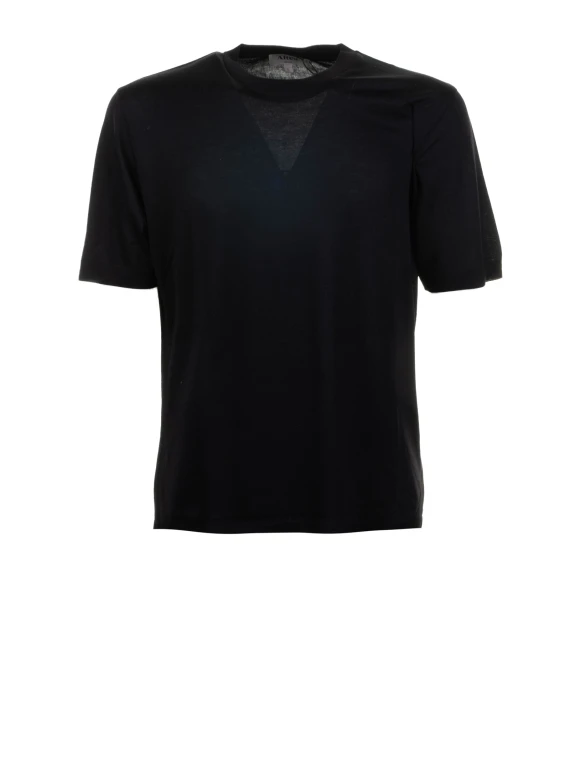 T-shirt nera in jersey