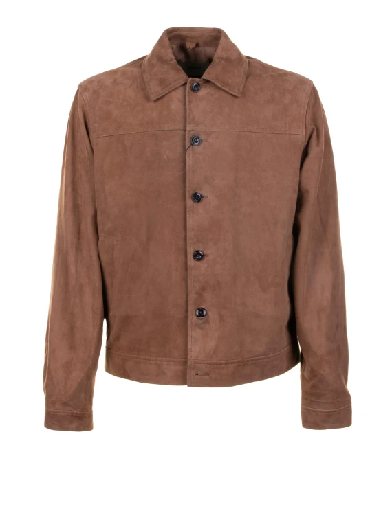 Giacca in suede con bottoni