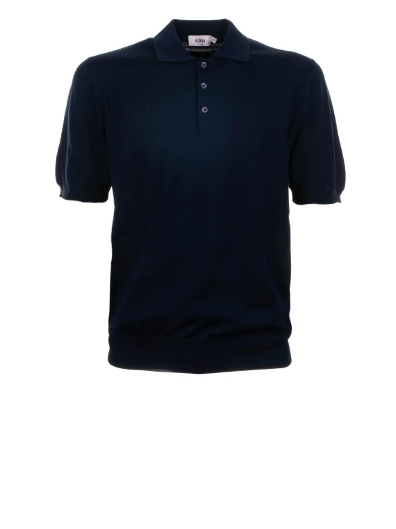 Polo uomo blu navy in cotone