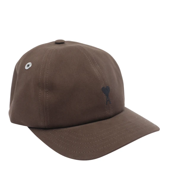Brown cap with visor Ami Alexandre Matiussi