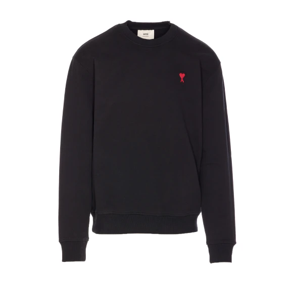 Quota - Sweatshirt with Red Ami de Coeur Loopback Light Fleece Ami Alexandre Matiussi