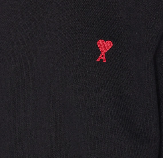 Quota - Sweatshirt with Red Ami de Coeur Loopback Light Fleece