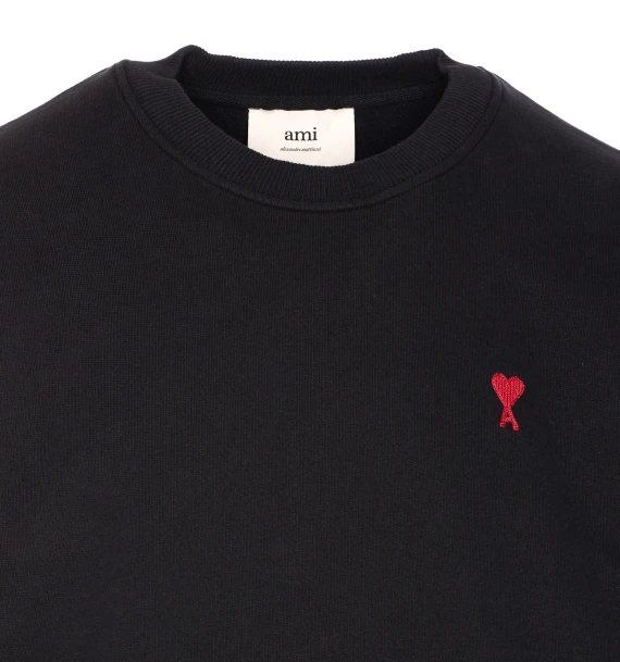 Quota - Sweatshirt with Red Ami de Coeur Loopback Light Fleece
