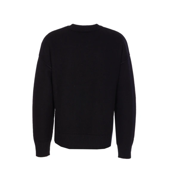 Ami Black and Red Quota Sweater