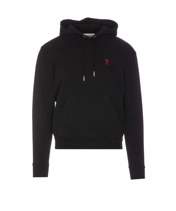 Quota - Hoodie with Red Ami de Coeur Loopback Light Fleece Ami Alexandre Matiussi