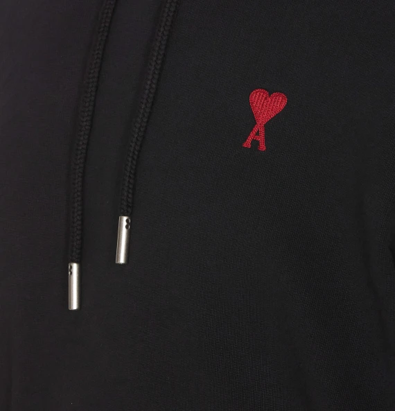Quota - Hoodie with Red Ami de Coeur Loopback Light Fleece