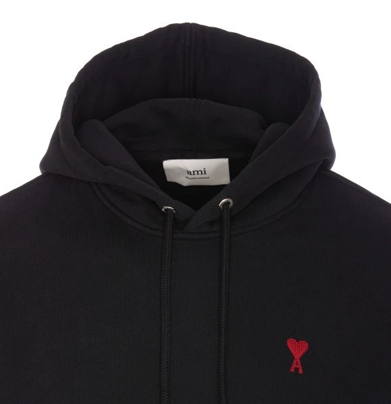 Quota - Hoodie with Red Ami de Coeur Loopback Light Fleece