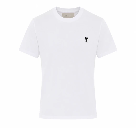 T-shirt bianca in cotone Ami Alexandre Matiussi