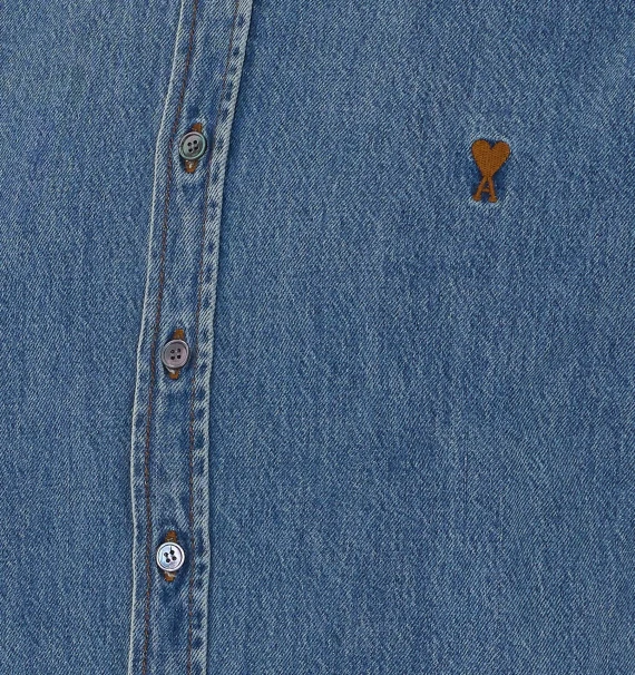 Ami de Coeur Denim Shirt Ami Alexandre Matiussi