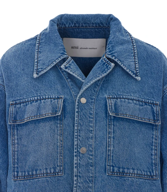 Denim Overshirt Jacket Ami Alexandre Matiussi