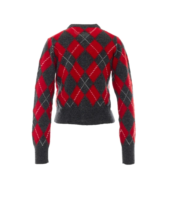 Multicolor virgin wool cardigan Ami Alexandre Matiussi