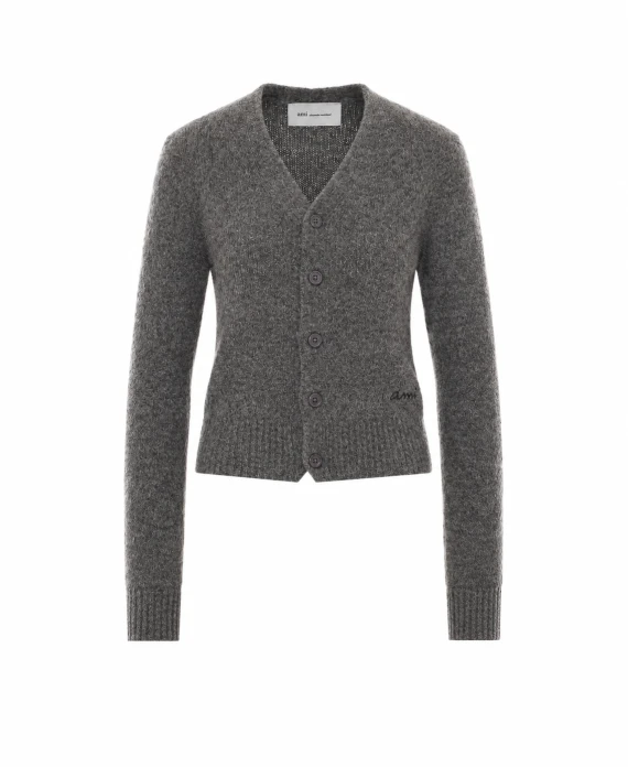 Ami - Alexandre Mattiussi Grey Caridgan Ami Alexandre Matiussi