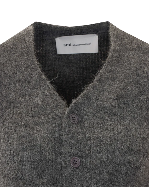 Grey cardigan Ami Alexandre Matiussi