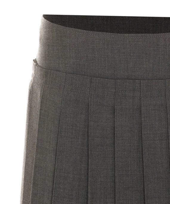 Ami - Alexandre Mattiussi Grey Mini Pleated Skirt Ami Alexandre Matiussi